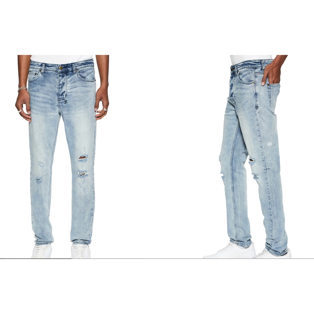 Ksubi Chitch Philly Blue Slim Fit Distressed Jeans Mens 31 Light Wash 1000059431